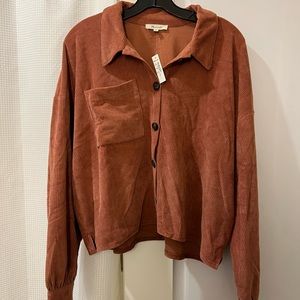 NWT Madewell Corduroy Crop Shirt Jacket Size XXL